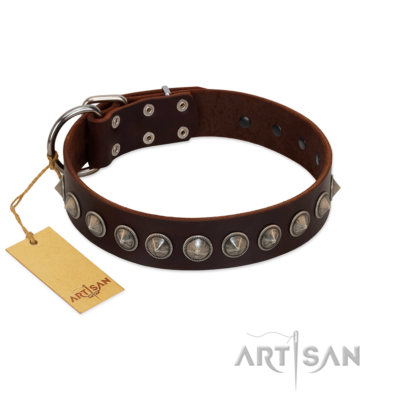 Artisan leather hotsell dog collars